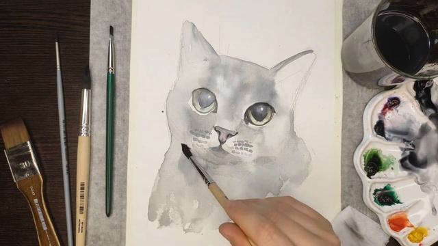 КАК НАРИСОВАТЬ КОШКУ / РИСУЮ ПОРТРЕТ КОШКИ / Кошачий Рафаэль Готфрид Минд смотреть онлайн