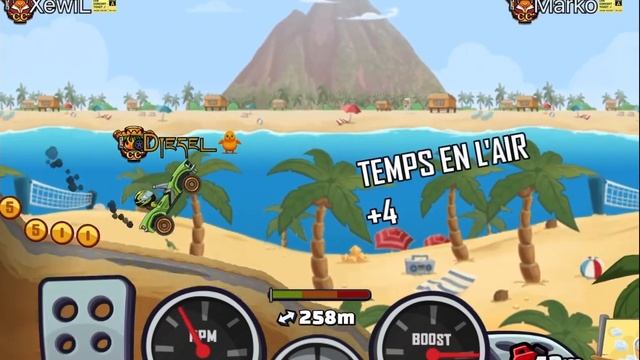 Hill Climb Racing 2 | 10k wheeling beach sportcar (no part) | Don’t Hate, Coordinate. смотреть онлайн