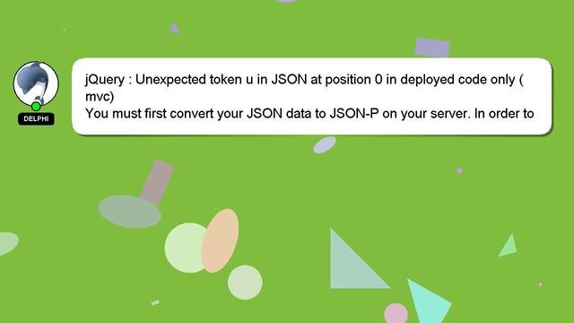 jQuery : Unexpected token u in JSON at position 0 in deployed code only (mvc) смотреть онлайн