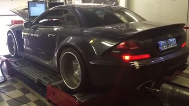 TRR SL600 V12 Biturbo Dyno Run. 726 Hp.