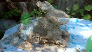 Заяц из цемента своими руками/Садовые фигуры из бетона