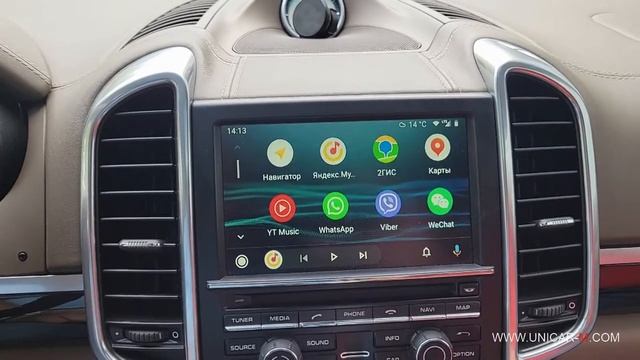 Видеоинтерфейс CarPlay Android Auto для автомобилей не имеющих эти функции. Пример на Porsche 2010 смотреть онлайн
