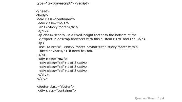 CSS : Bootstrap 4 Sticky Footer Not Sticking смотреть онлайн