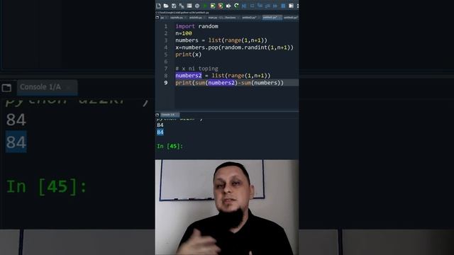 #JUMBOQ1 - 1 dan 100 gacha sonlar ro'yxatidan qolib ketgan sonni topish смотреть онлайн