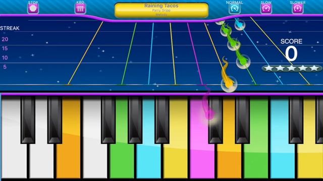 Play "Raining Tacos" by Parry Gripp | Play Along Keys | piano game alone смотреть онлайн