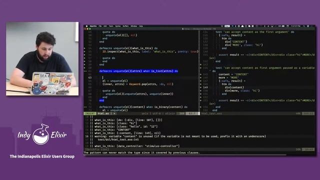 Writing HTML with Elixir Macros смотреть онлайн