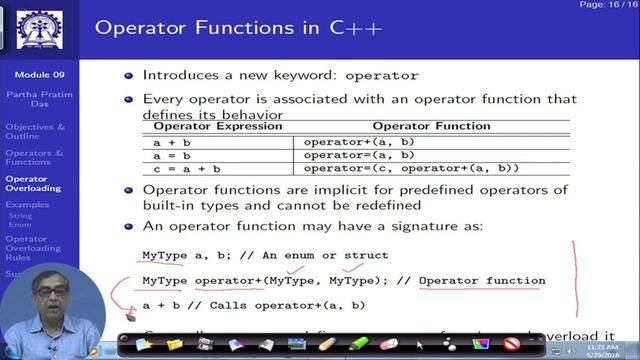 Operator Overloading (lecture 15) смотреть онлайн