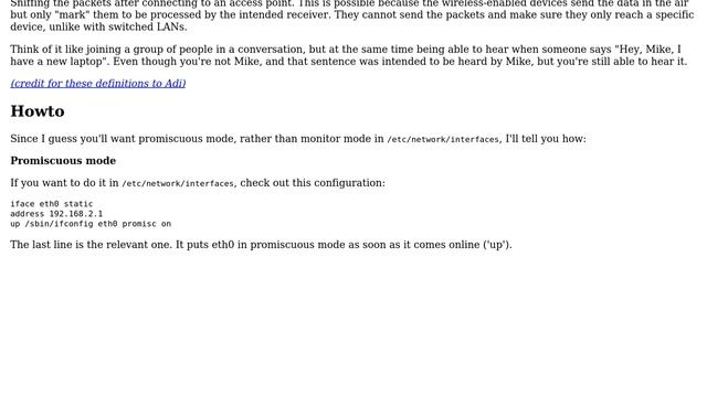 Unix & Linux: How to configure an interface in /etc/network/interfaces to start in monitoring mode? смотреть онлайн