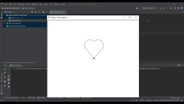how to make heart using python. pip install turtle смотреть онлайн