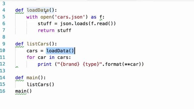 python loading and listing from json list of dicts смотреть онлайн