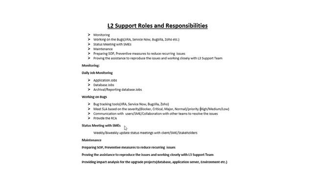 L2 Support Roles and Responsibilities смотреть онлайн