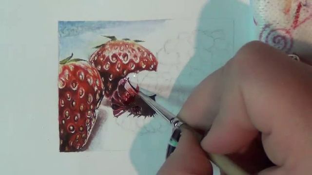 РИСУЕМ РАЗНЫЕ ЯГОДЫ АКВАРЕЛЬЮ/ЯГОДЫ/ФРУКТЫ/РЕАЛИСТИЧНЫЕ ЯГОДЫ АКВАРЕЛЬЮ/РЕАЛИЗМ/ смотреть онлайн