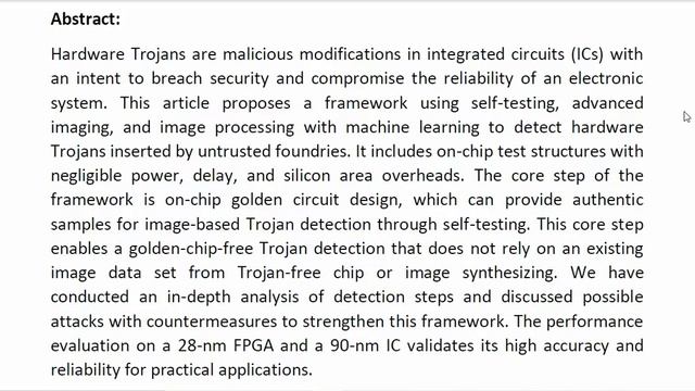 Detecting Hardware Trojans Using Combined Self Testing and Imaging смотреть онлайн