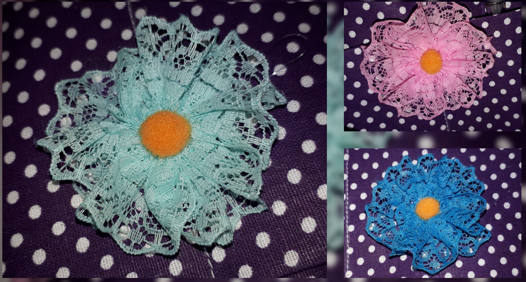 Цветы из кружевной ленты. Самый простой способ.mp4 смотреть онлайн