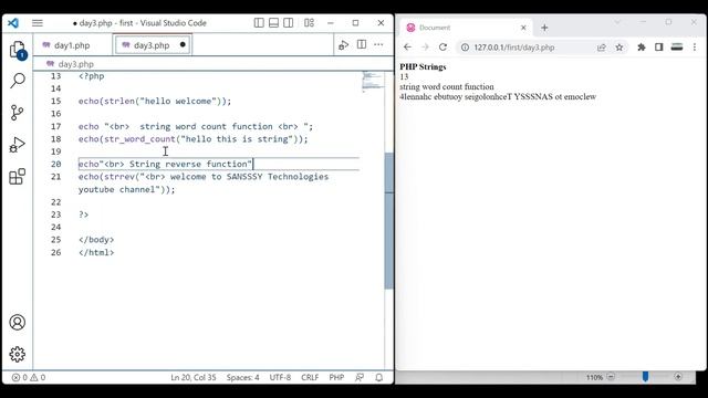 Web Development Tutorial - Lecture-23 | PHP Strings | PHP смотреть онлайн