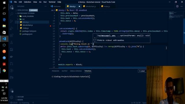 Introduction to blockchain via Javascript (part 1) смотреть онлайн