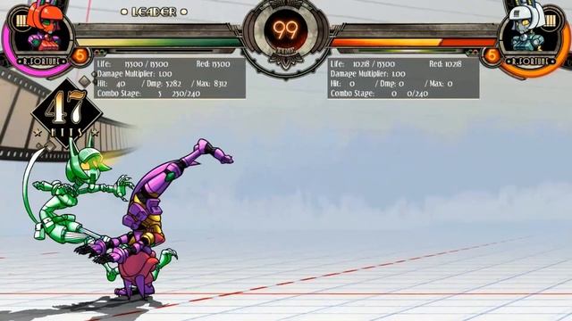 Skullgirls Encore - Robo Fortune combos смотреть онлайн
