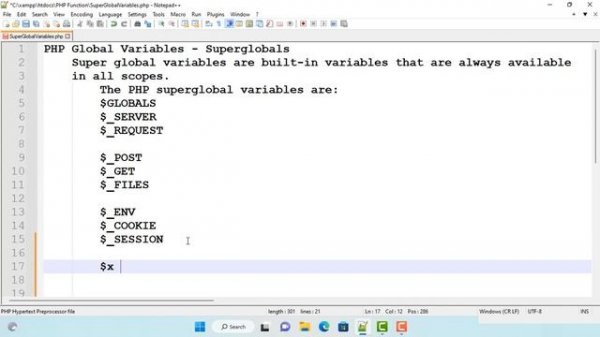 PHP Super Global variables