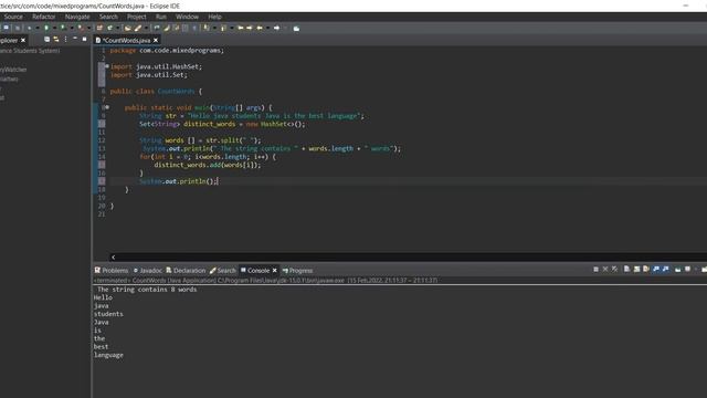 2. Count distinct words in java string смотреть онлайн