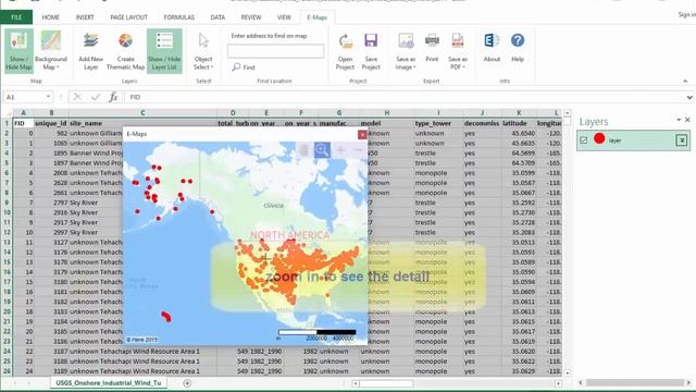 How to put coordinates on a map in Excel смотреть онлайн