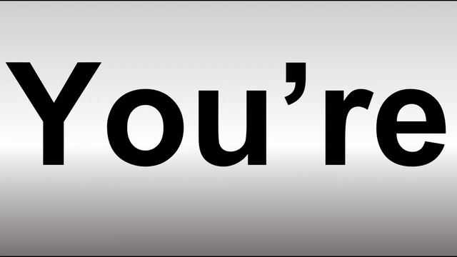 How to Pronounce You're смотреть онлайн