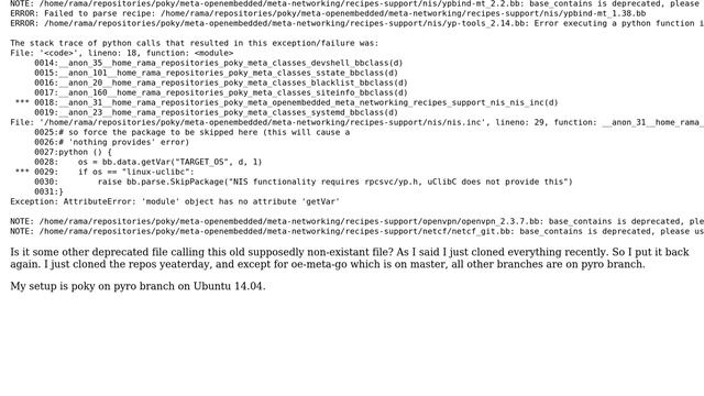 ParseError after adding meta-oe layer Could not inherit file classes/autotools_stage.bbclass? смотреть онлайн