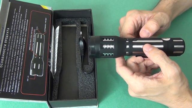 Обзор - Электрошокер-фонарь Молния YB-1321 смотреть онлайн