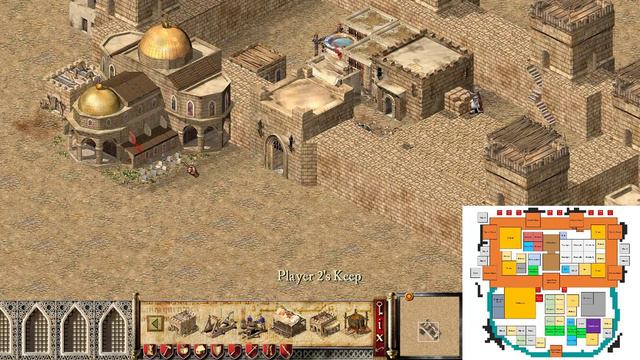 How to build Abbot's Six towers defensive castle 🎯🏰 in Stronghold Crusader смотреть онлайн