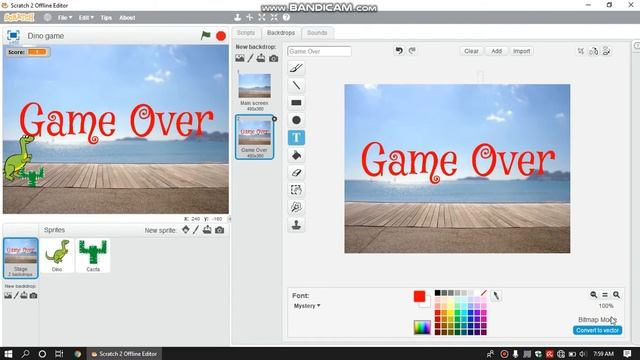 How To Make A Game Over End Screen In Scratch 2.0 | Learn The Scratch - Beast Tut