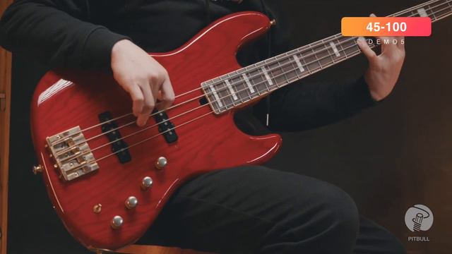 Pitbull Bass Strings Gold Series GEB 4 L 45 100 FUNK STYLE Sound Sample смотреть онлайн