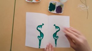 Нетрадиционная техника рисования . Ниткография ."Ирисы"