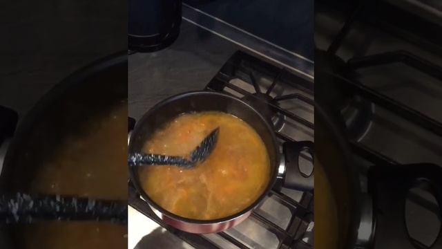 Суп куриный с рисом и сыром