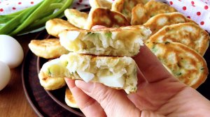 САМЫЕ ЛЕНИВЫЕ ПИРОЖКИ С ЛУКОМ И ЯЙЦОМ — готовим за 10 минут на сковороде.