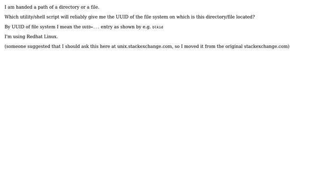 Unix & Linux: How to get UUID of filesystem given a path? (2 Solutions!!) смотреть онлайн