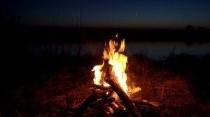 4К Костер на берегу озера. Релаксирующие звуки майской ночи. Релакс Ultra HD
