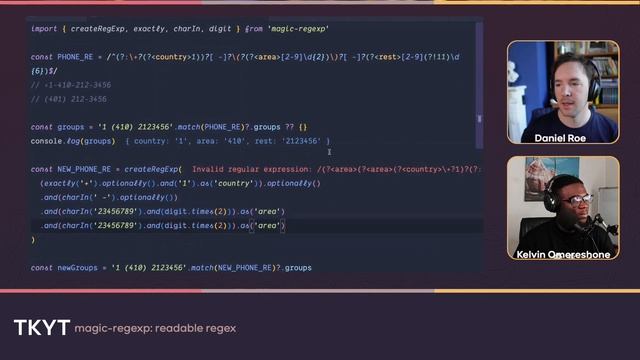 JavaScript regular expressions and magic-regexp with Daniel Roe смотреть онлайн