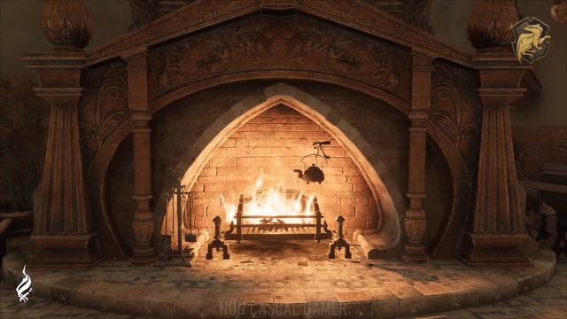 Hogwarts Legacy Hufflepuff Fireplace 4K 1 Hour Relaxing Music