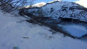 Чегет. Северный цирк. Спуск в Мечту сноубордиста. Январь 2022.