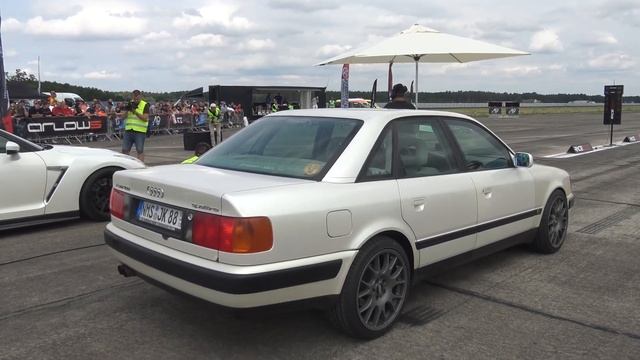 NISSAN GTR R35 vs GOLF MK2 vs AUDI 100 QUATTRO... RACE! смотреть онлайн