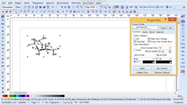 chemsketch 末端以外の炭素原子を表示しない смотреть онлайн