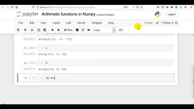 27. Arithmetic Operations in NumPy Arrays (Using Functions) смотреть онлайн