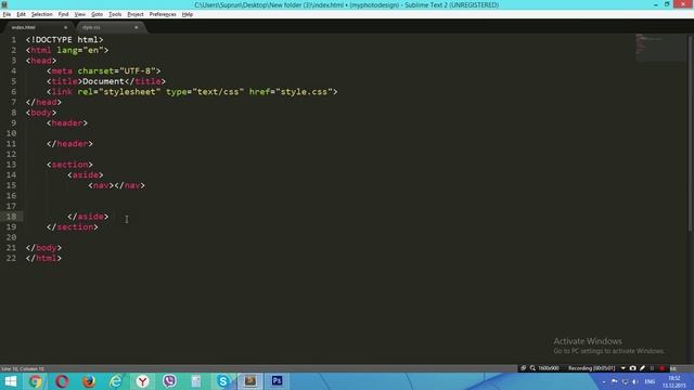 Уроки по HTML #8 Структуризация нашего сайта Header,nav,section,aside,footer смотреть онлайн