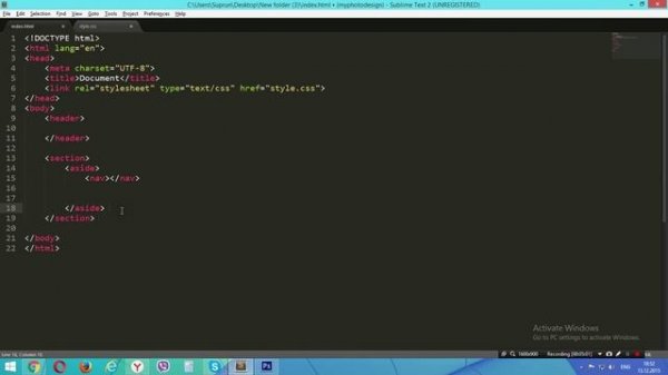 Уроки по HTML #8 Структуризация нашего сайта Header,nav,section,aside,footer