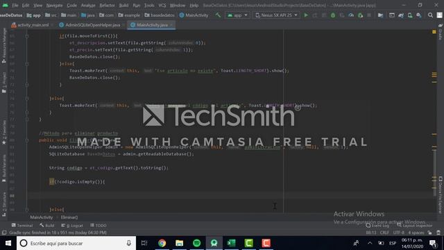 Base de datos – Bajas (SQLite) en Android смотреть онлайн