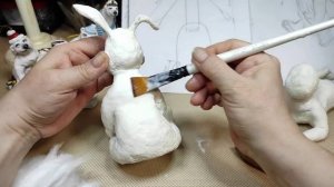 ?Ватная игрушка.ПАСХАЛЬНЫЙ ЗАЙКА. Урок 6. Продолжаем добавлять объёмы тела..