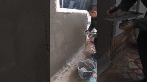 Как штукатурить пеноблок с армирующей сеткой.