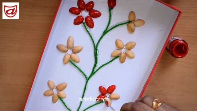 DIY Home decor craft from Pistachio Shells and waste Sweet box | Pista Shell Crafts idea смотреть онлайн