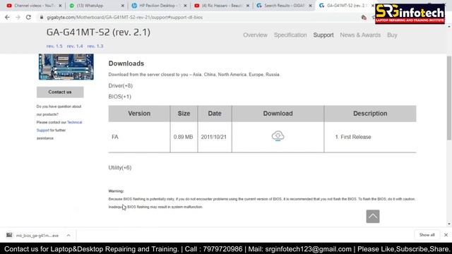 Gigabyte Bios Making - Exe To Bin  #SRGinfotech