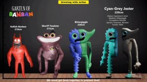Garten of Banban 1,2,3,4,6 HEIGHT COMPARISON + THEIR VOICE LINES Size Comparison of Garten of Banba