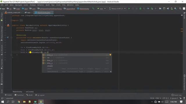 Different between AppendText() and setText()| Android Studio | John Puwein | Khasi | Shillong смотреть онлайн